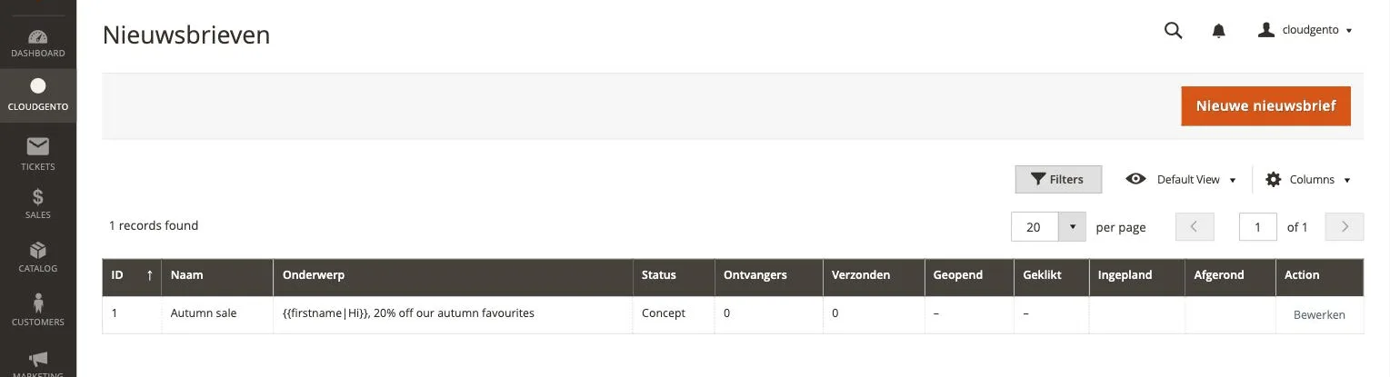 Overzicht van nieuwsbrieven